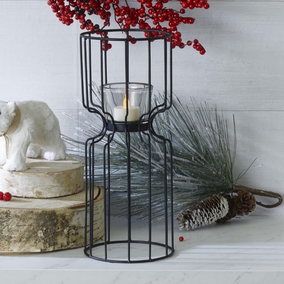 Elements wire votive candle holder - black - Picture 3 of 5